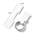100/200pcs Rectangle Blank Jewelry Price Tag Self Adhesive Barbell Sticker Card Necklace Earring Display Repair Label Packaging