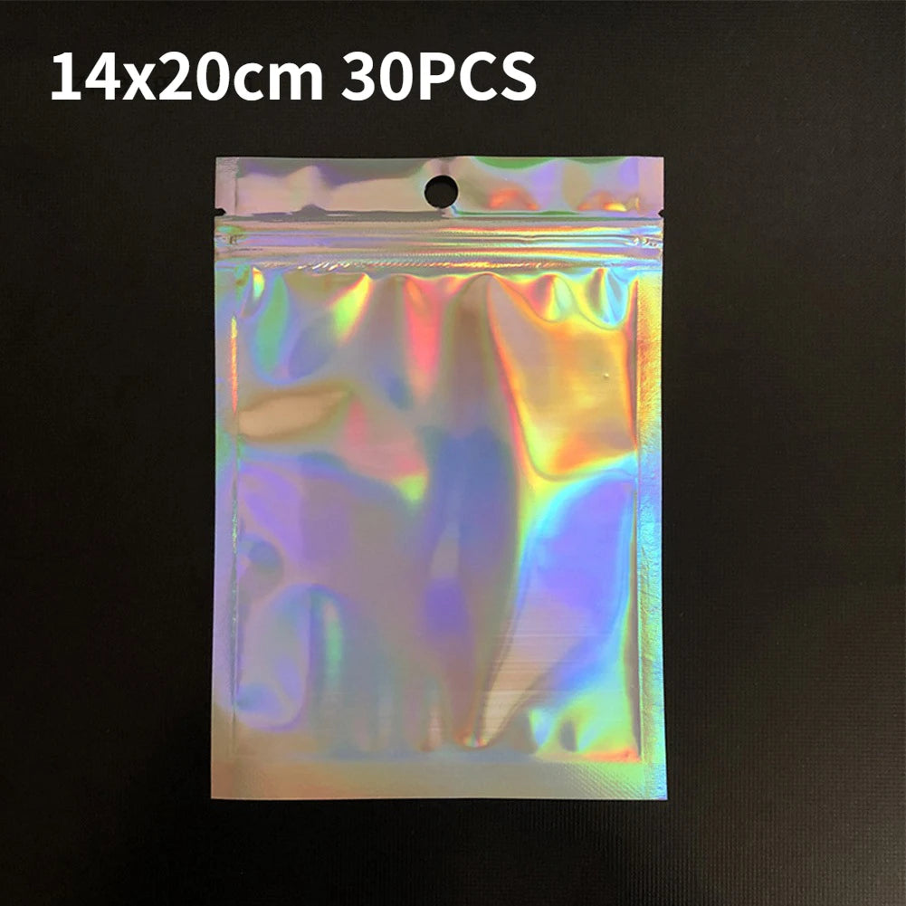 Resealable Laser Ziplock Bags For Necklace Food Storage Bags Pouch Packaging Bag Multifunctional Bubble Mailers