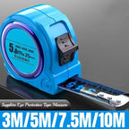 Portable High-precision Measuring Tape Thickened Wear-resistant Tape Measure Retractable Blue 3M 5M 7.5M 10M Work Measuring Tool