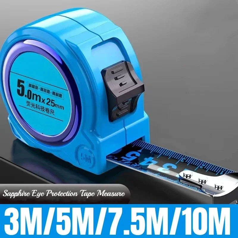 Portable High-precision Measuring Tape Thickened Wear-resistant Tape Measure Retractable Blue 3M 5M 7.5M 10M Work Measuring Tool