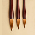 3 Pcs/set Luxurious Redwood Calligraphic Writing Brush L/M/S Weasel Wool Hair Chinese Painting Brush Suit for Learning Exercises