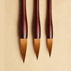 3 Pcs/set Luxurious Redwood Calligraphic Writing Brush L/M/S Weasel Wool Hair Chinese Painting Brush Suit for Learning Exercises