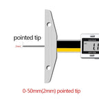Thin Rod With Table Digital Display Depth Ruler 0-50 0-100 0.01mm Small Hole Needle Probe Depth Ruler Stainless Steel Caliper