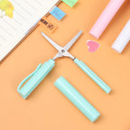 1Pc Creative Pen Shape Scissors Kawaii Multifunction Folding Scissors DIY Portable Paper-Cutting Art Tool School Office Supplies