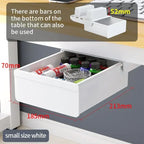 Hidden Under Desk Drawer Storage Office Organizer Desk Self Adhesive Drawers Plastic Undertable Accessories Storage Box Drawe