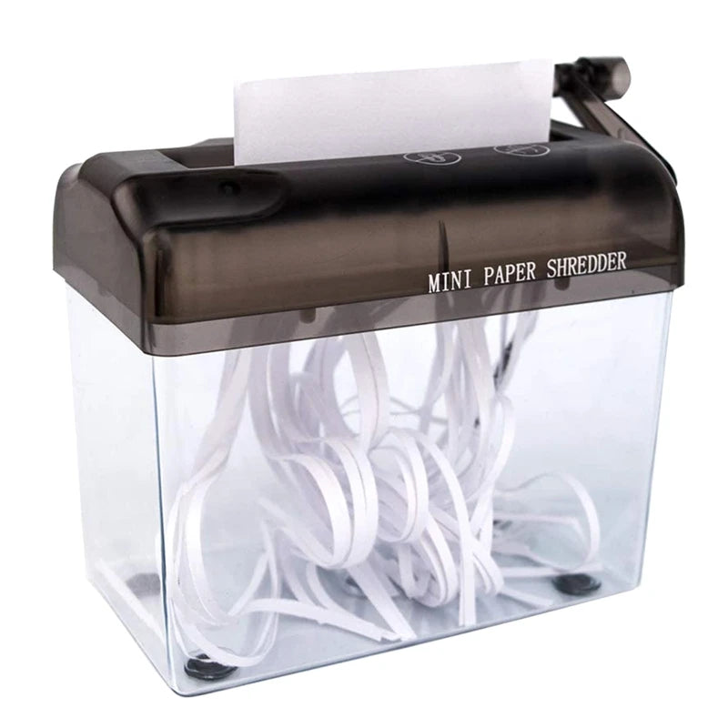 A6 Paper Shredder Mini Multifunctional Manual Bill Office Documents Shredder Destroyer Waste Paper Strip Cutting Machine