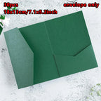 30pcs 18x13cm Green Envelopes for Wedding Invitation Small Business High-grade 250g Paper Stationery Supplies Storage Bag