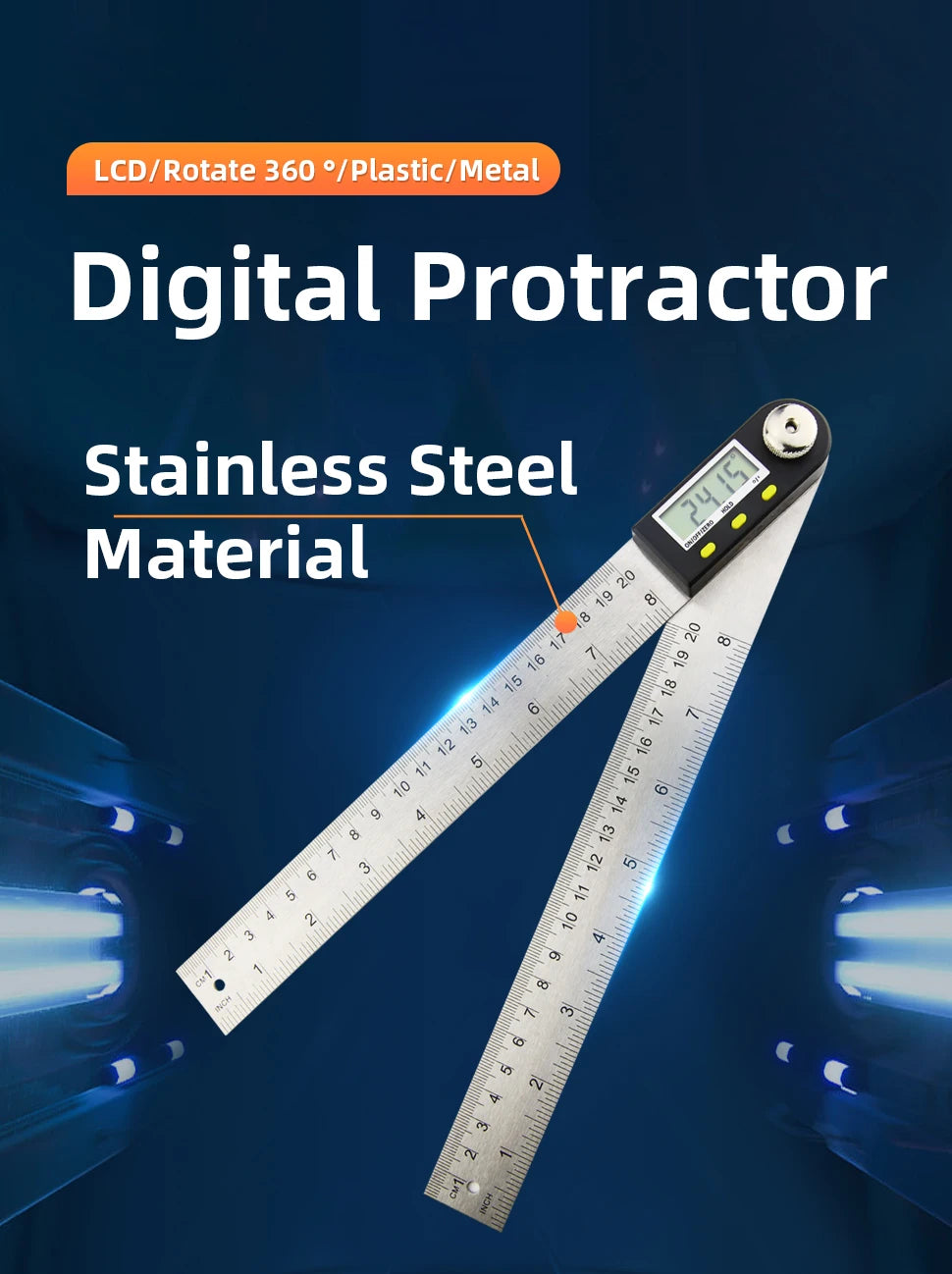 Protractor Digital Goniometer Electronic Digital Angle Gauge Angle Finder Metal Angle Ruler Digital Angel Meter Carpentry Tools