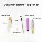 10 Pieces of Ballpoint Pens DIY Empty Pen Barrels for Handmade Quicksand Pens, Floating Flower Pens, Business Event Signature Pens, and Souvenirs