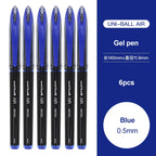 3/6pcs Japan Uniball Gel Pen AIR Straight Liquid Signature Pen UBA-188 Black Technology 0.5/0.7mm Free Writing School Supplies