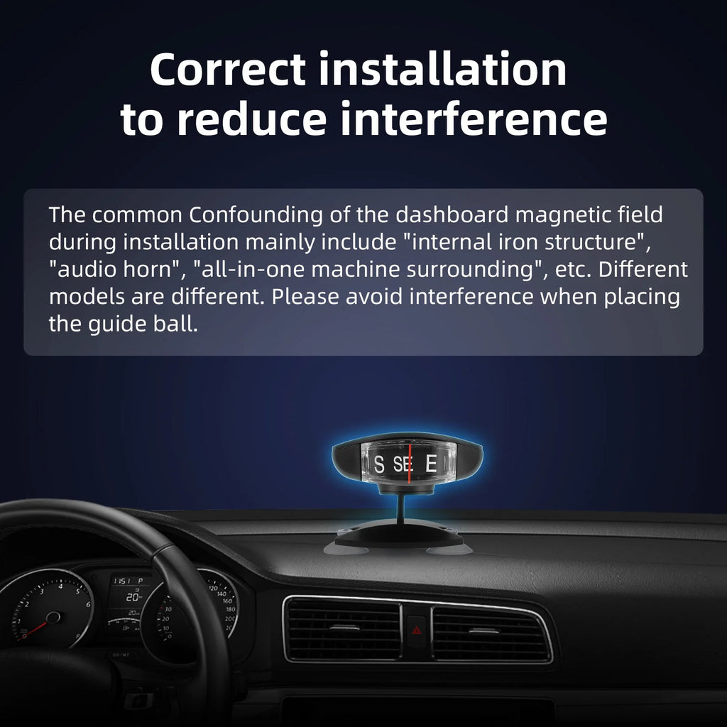 Multifunctional Compass Portable Compact Navigation Device Universal Outdoor High Precision Compass For Car Boat Moto Bicycle