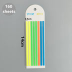 160 Sheets Transparent Sticky Notes Self-Adhesive Reading Annotation for Books Notepad Bookmarks  Memo Pad Index Tabs