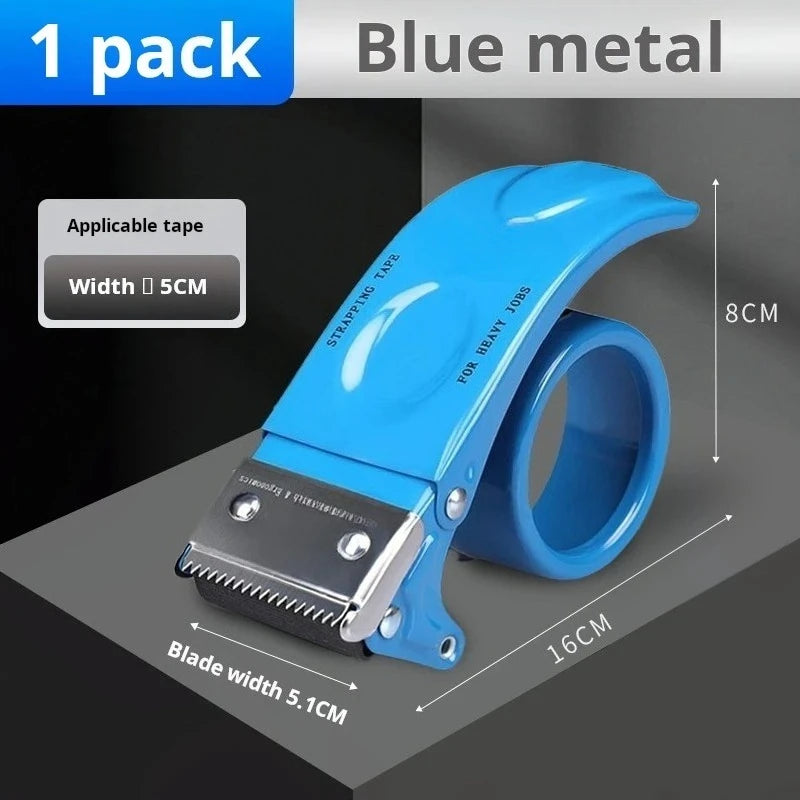 Heavy Duty Metal Tape Dispenser, Industrial Packaging Tape Gun, Handheld Tape Cutter for Shipping