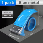 Heavy Duty Metal Tape Dispenser, Industrial Packaging Tape Gun, Handheld Tape Cutter for Shipping