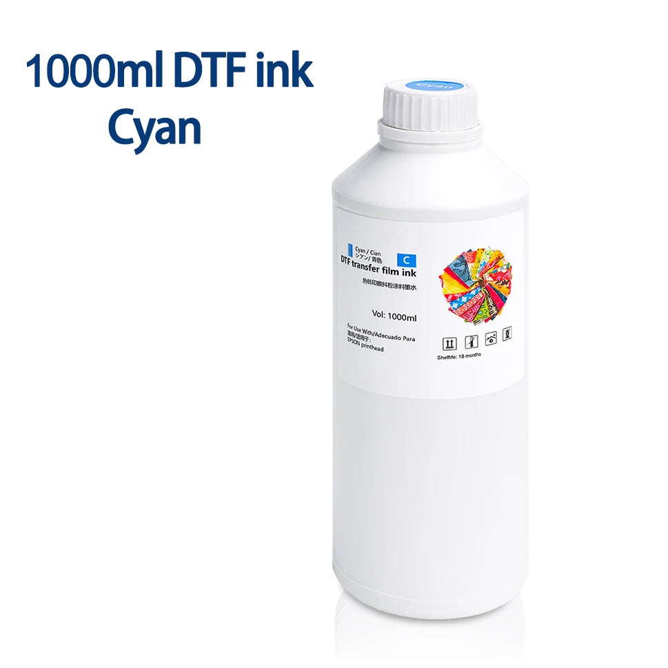 DTF Direct To Film Transfer Ink DTF Ink 1000ML/Bottle For Epson DX5 DX7 4720 XP600 Printhead L1800 1390 L805 L3200 DTF Printer
