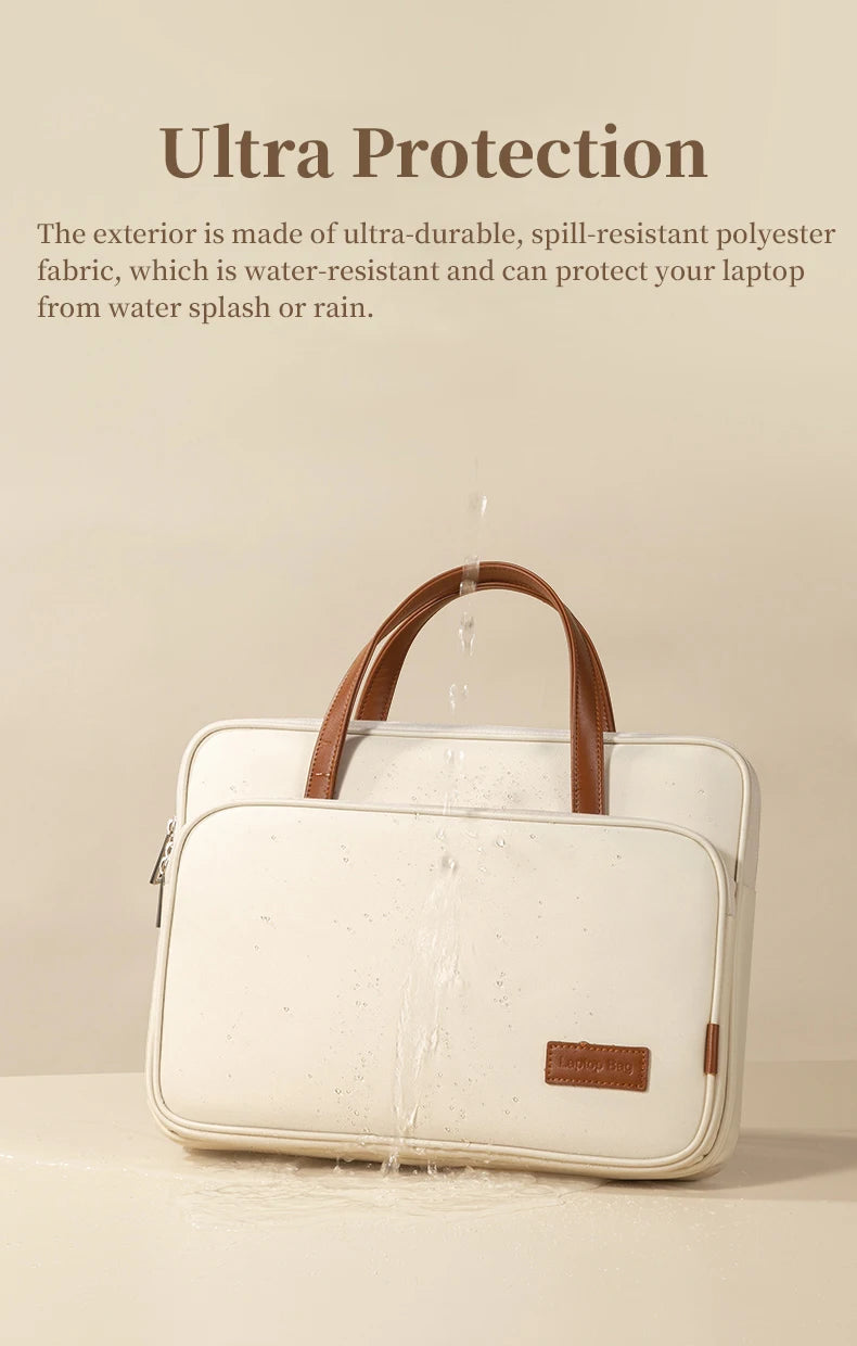 Laptop Bag Women Slim Briefcase Notebook Carring Case for MacBook Air 13 Pro 14 M4 Huawei Matebook Lenovo Acer Xiaomi 15.6 inch