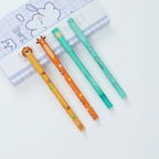 4/8pcs Colors Erasable Gel Pens with Erase Ink Cute Animal Pen Colours 0.5mm/0.7mm Tip Fine Ballpoint Pen for School Office Gift