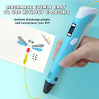 Electronic 3D Printing Pen 25MPLA Long Thread Children's 3D Graffiti Drawing Tool Drawing Smart Toy DIY Christmas Birthday Gift