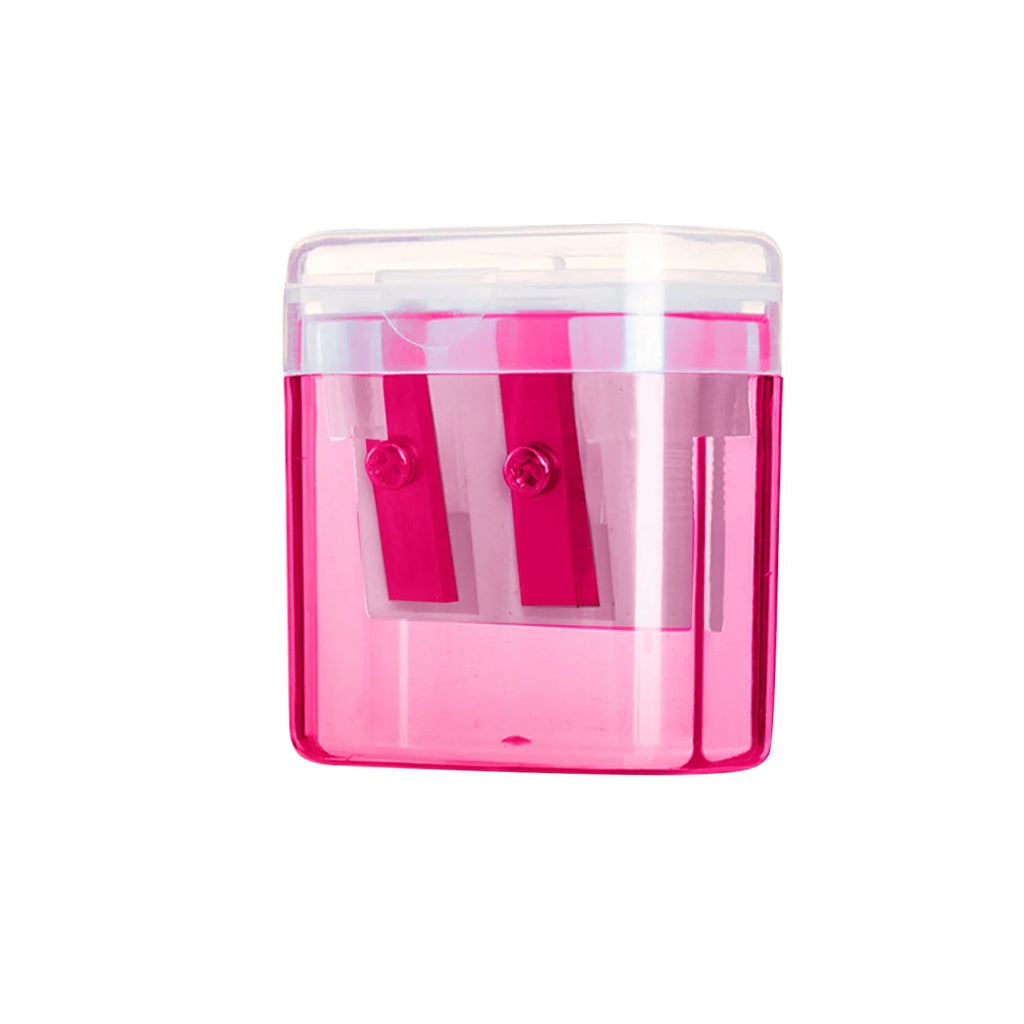A color random student two-hole pencil sharpener for children's school supplies - a must-have for starting school