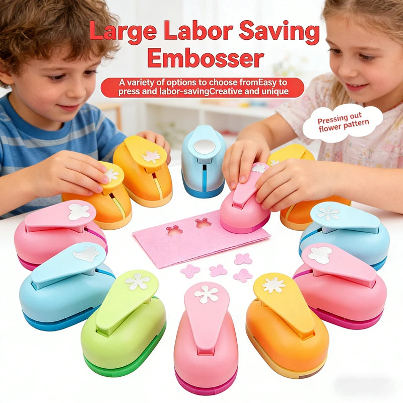 Flower Punch 5×3×4.5cm, Labor-Saving Paper Punch for Kids, DIY Scrapbooking & Embossing Tool for EVA Foam Crafts
