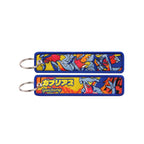 Kawaii Japanese Elf Anime Embroidery Key Fobs Key Tag Motorcycles Cars Backpack Chaveiro Keychain Fashion Keyring Friends Gifts
