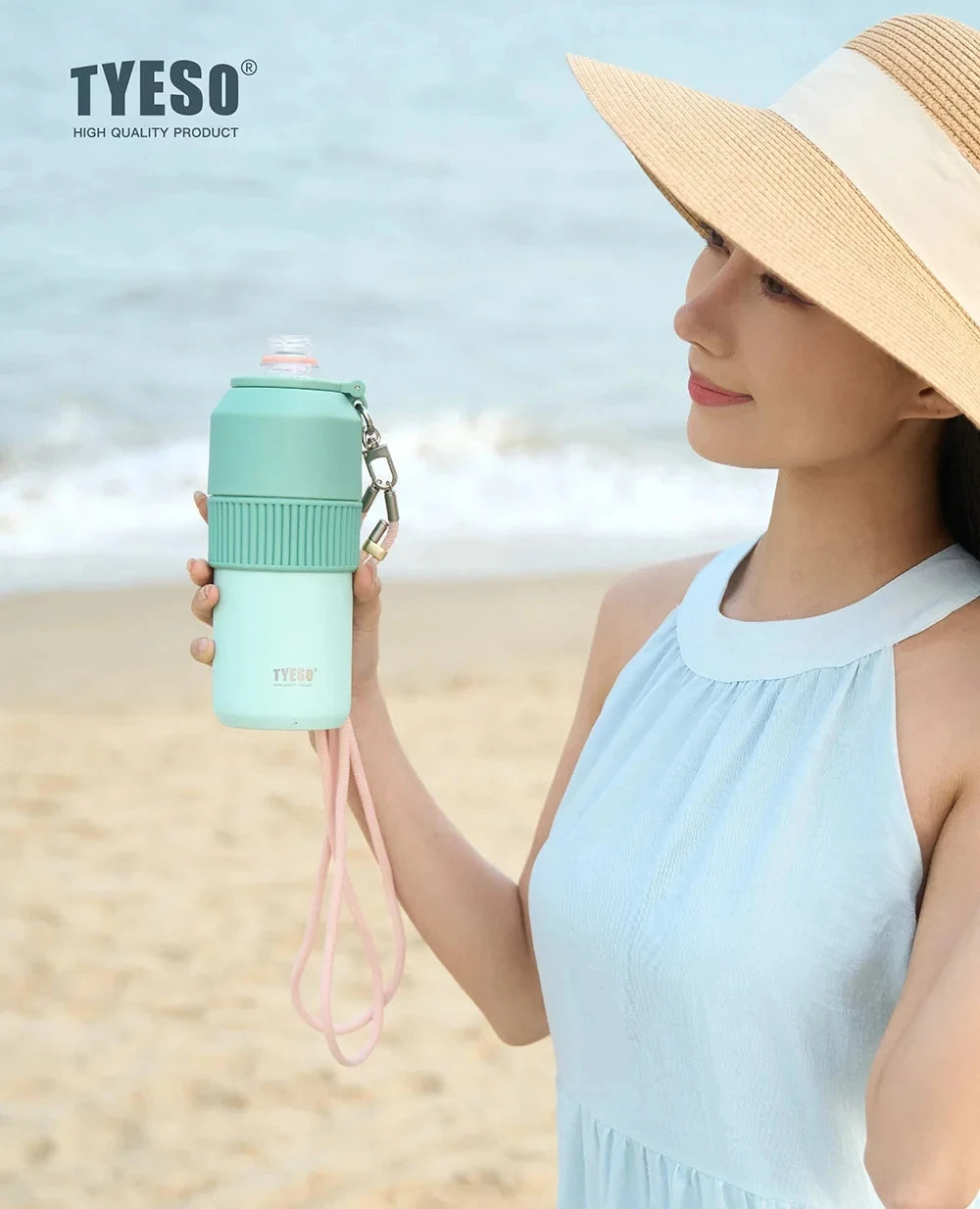 Tyeso 680ML Insulated Sports Tumbler, Portable Durable Cold Keeping Water Cup Perfect for Outdoor Activities Travel  Daily Use