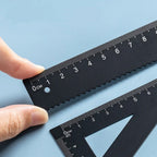 4pcs Metal Ruler Set - 6 Colors Maths and Drawing Tools, Drafting Rulers for Students and Designers