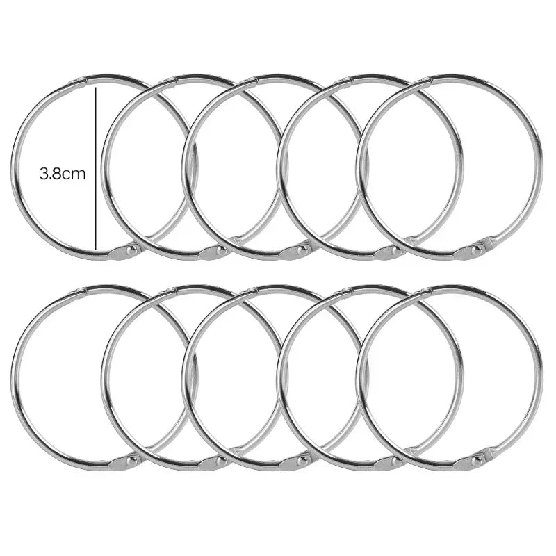 1-10PCS Binder Rings Loose Leaf Metal Book Ring Album Scrapbook Binders Craft Photo Organizer Keychain For Home Office
