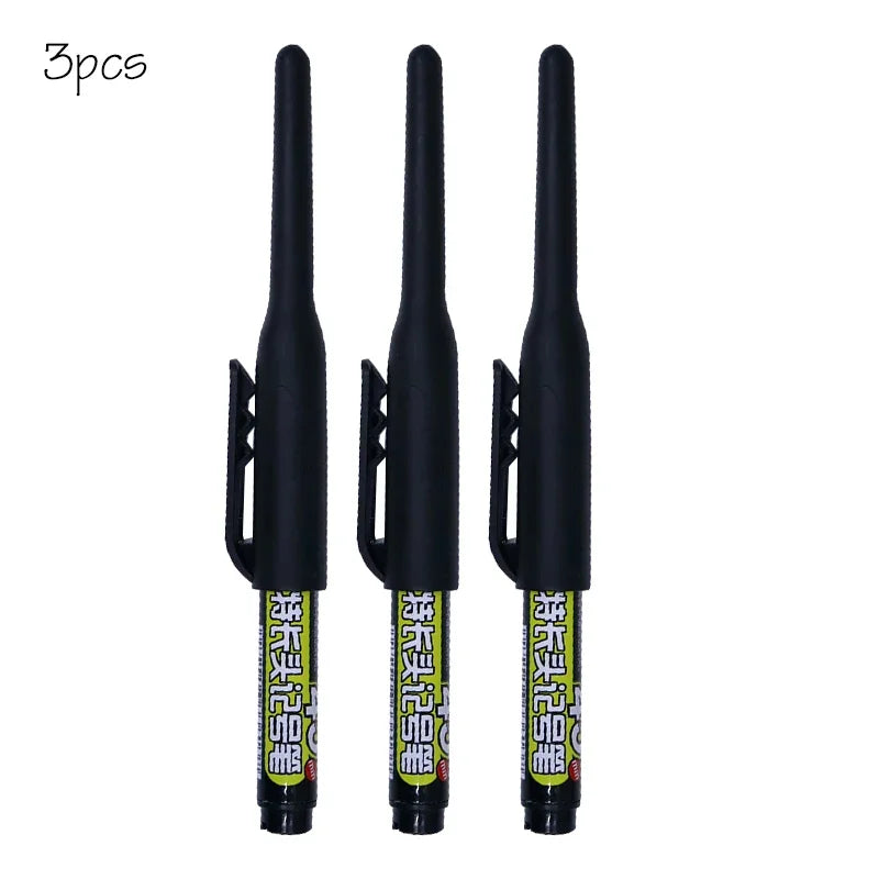 Lot 45mm Waterproof Long Head Nib Deep Hole Markers Pen Tile Carpenter Pen Multi-purpose for Woodworking Black/Blue/Red Ink