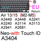 Keyboard Cover for Macbook Air 13 M5 M4 15 M3 11 Pro 13 14 M2 M1 Max Pro 16 15 12 Neo Silicone Protector Case Skin A3426 A3428