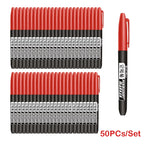 6PCs/Set Permanent Marker Pen Fine Point Waterproof Markers Thin Nib Crude Nib Black Blue Red Ink 1.5mm Fine Color Marker Pens
