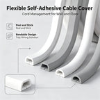 1PC 3/5M Self-Adhesive PVC Cable Management Strip Decorative Wire Protection Strip Suitable for Covering Wires on Walls Floors