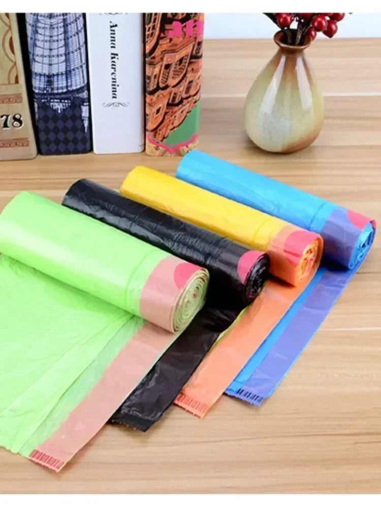 30/300pcs Portable garbage bag Thickened Garbage Bag Portable Household Disposable Trash Bags Kitchen accessories