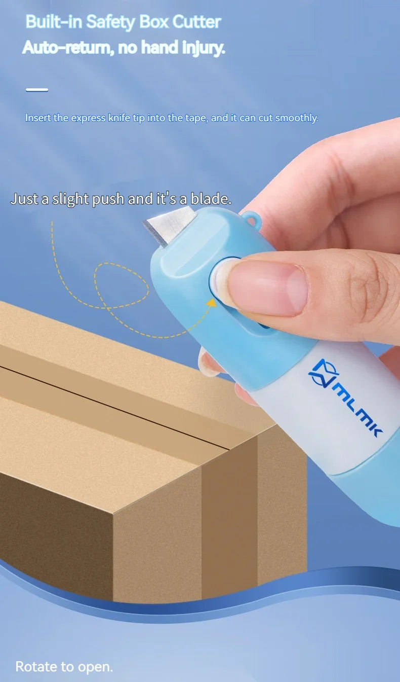 Portable Thermal Paper Correction Fluid Fast-Drying Anti Peep Privacy Protector with Retractable Box Opener Quick Eraser Covera