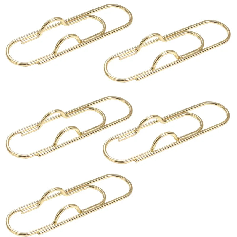 Anti Lost Paper Clip Metal Pen Holder Clips Portable Bookmarks Photo Memo Ticket Fixed Paperclips Office School Stationery