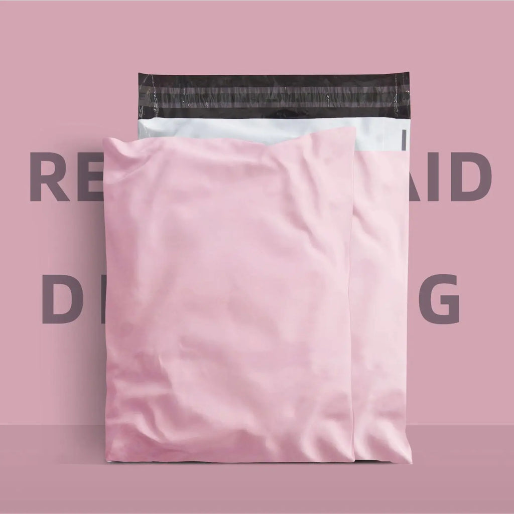 Environmentally friendly custom printing logo, luxurious matte white plastic mailing envelope, polyethylene shipping bag 50pcs
