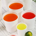 200Pcs 30/60/120/200ml Disposable Paper Cup Thickened Solid Color Paper Coffee Cup Multisize Food Grade Tasting Cup