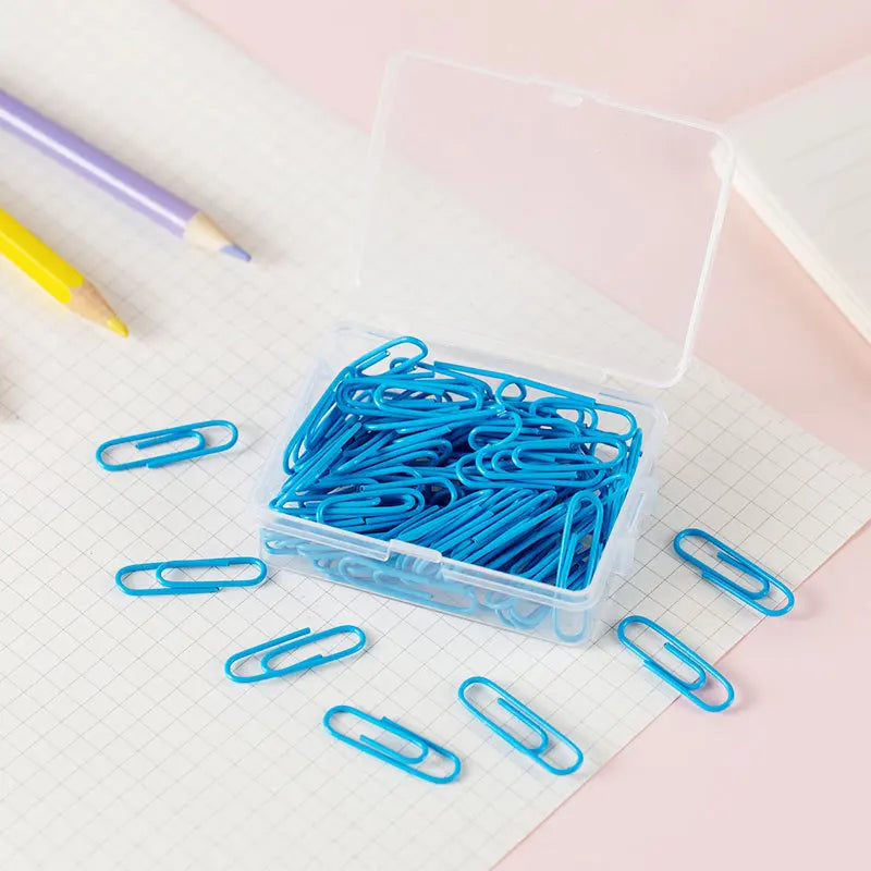 50pcs/box 28mm Macaron Colored Paper Clips, Creative Accounting Decoration Materials, Bookmarks, Paper Clips