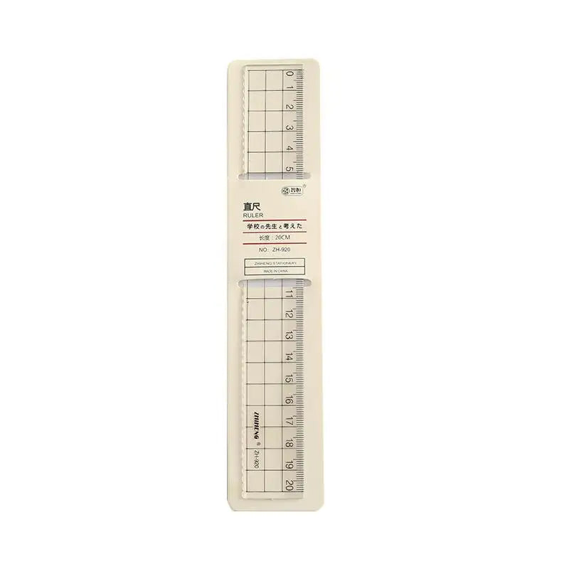 1/3Pcs Simple15cm 18cm 20cm Transparent Simple Ruler Square Ruler Cute Stationery Drawing Supplies
