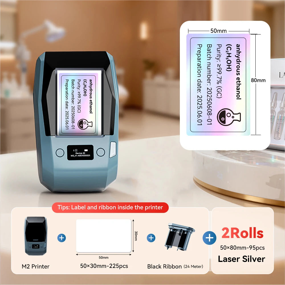 Niimbot M2 Thermal Transfer Label Printer 300 DPI High Definition Wireless 20-50 MM Print Width Label Maker Support Phone/PC