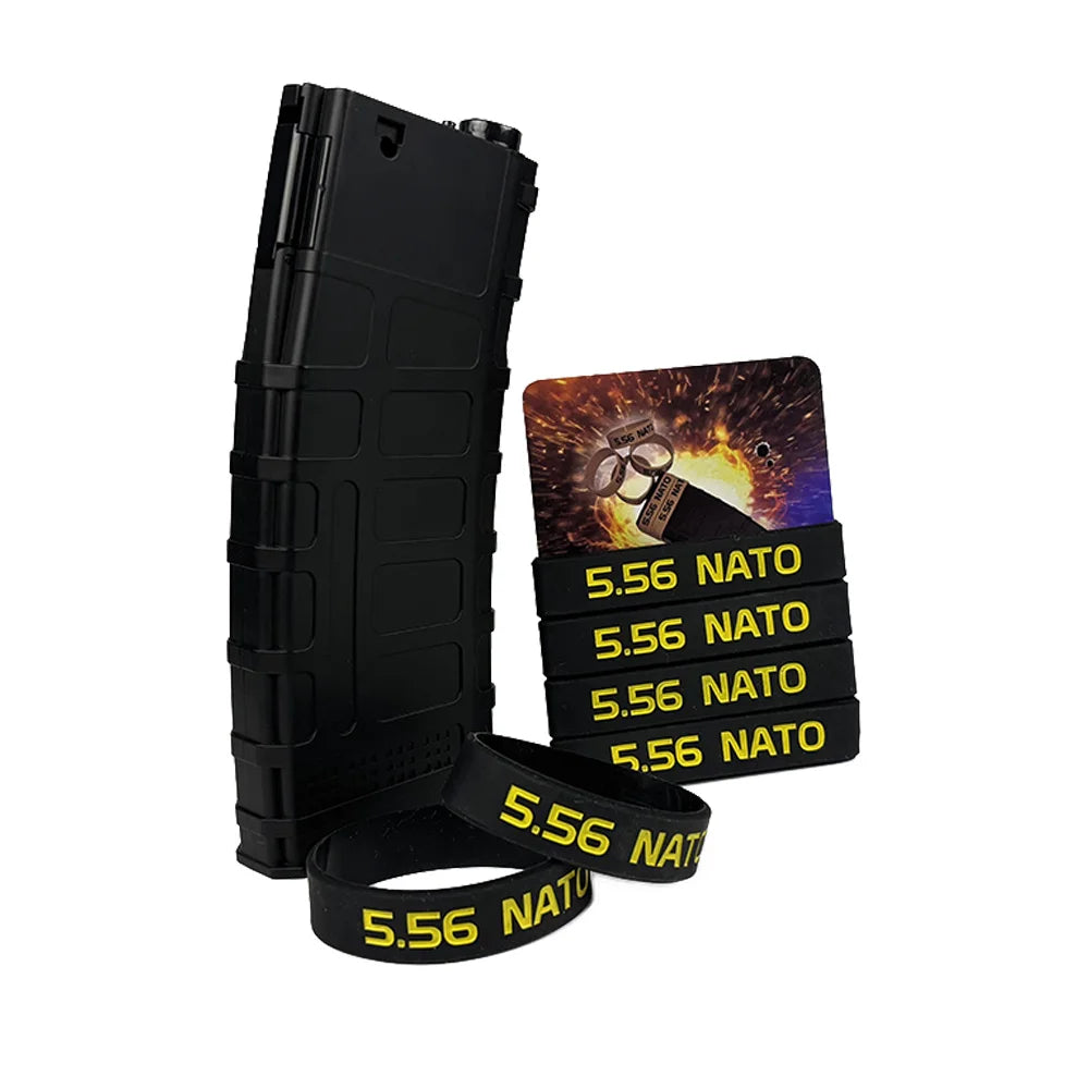 6 Pack Magazine Marking Band for 5.56 Nato Magazine Marking Rubber Band Anti-slip Convenient Identification for Gun Safety