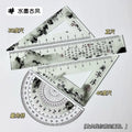 4PCS Ruler Set Drawing Ruler Measurement Geometry Triangle Ruler Straightedge Protractor School&Office Stationery