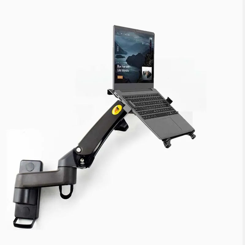 NB F150 F15T 3-12kg 100x100 Gas Spring Dual Arm Laptop Wall Mounted Bracket 13'-27' Notebook Holder Stand Aluminum Retractable