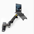 NB F150 F15T 3-12kg 100x100 Gas Spring Dual Arm Laptop Wall Mounted Bracket 13'-27' Notebook Holder Stand Aluminum Retractable