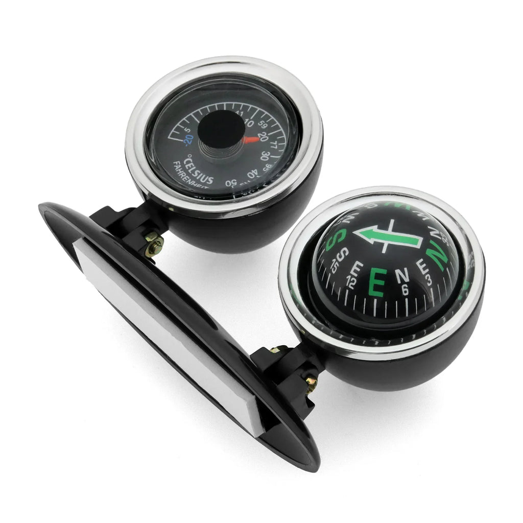 Car Compass Thermometer 2 in 1 Dashboard Navigation Guide Ball Compass Portable Accessories For Vehicle Car Auto Compass