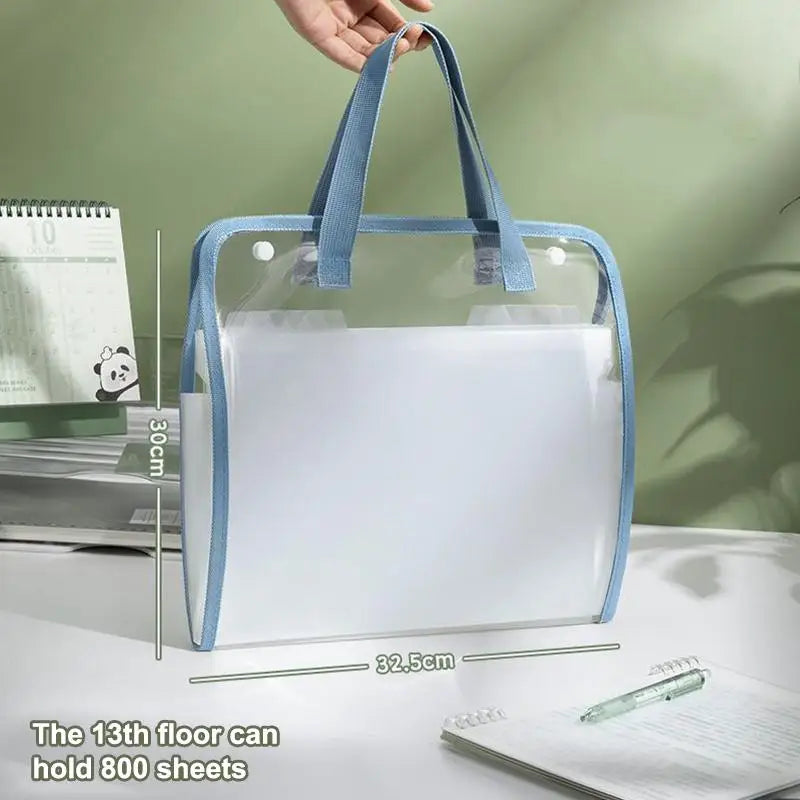 A4 Portable Accordion File Organizer, 13 Pocket Expanding Document Folder for Business School Office Student Supplies