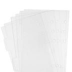 6Pcs Acrylic Index Dividers Clear Transparent Planner Inserts A6 6 Ring Binder Reusable Tabbed Separator Sheets Notebook Journal