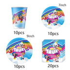 True Rainbow Kingdoms Birthday Party Decoration Disposable Tableware Balloons Paper Plate Napkins kids Baby Shower Supplies