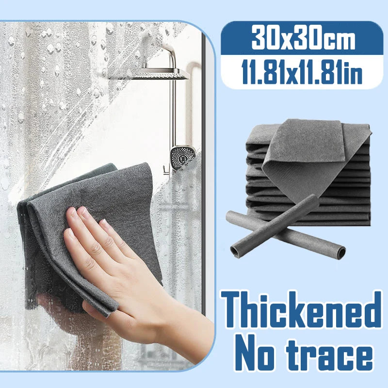 1/10Pcs Magic Cleaning Cloth Thickened Reusable Microfiber Glass Clean Towel Washable Lint-free Cleaning Rags for Kitchen Glass
