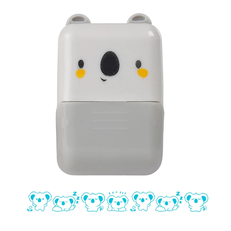 Cute Animals Cartoon Character Rolling Stamp DIY Creative Seal Graffiti Handbook Roller Decoration Stationery Journal Supplies